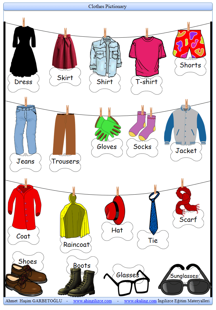 4. Sınıf İngilizce Dersi 8. Ünite My Clothes Elbiselerim Kingilizce