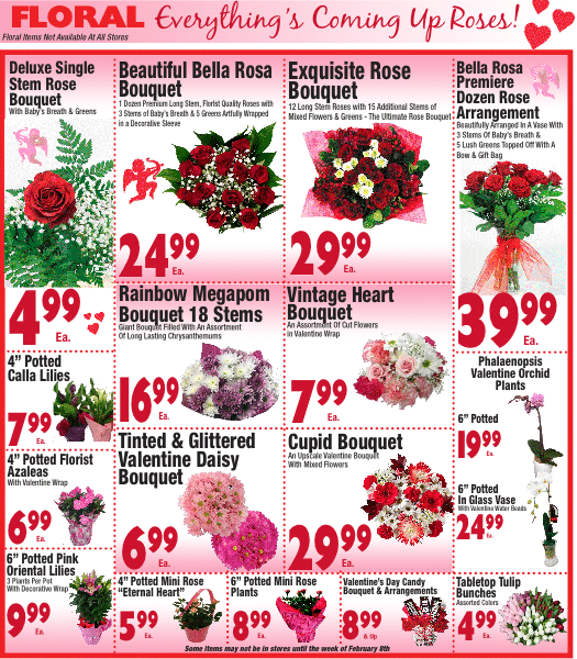 Valentine's Floral Ad 2016 King Kullen