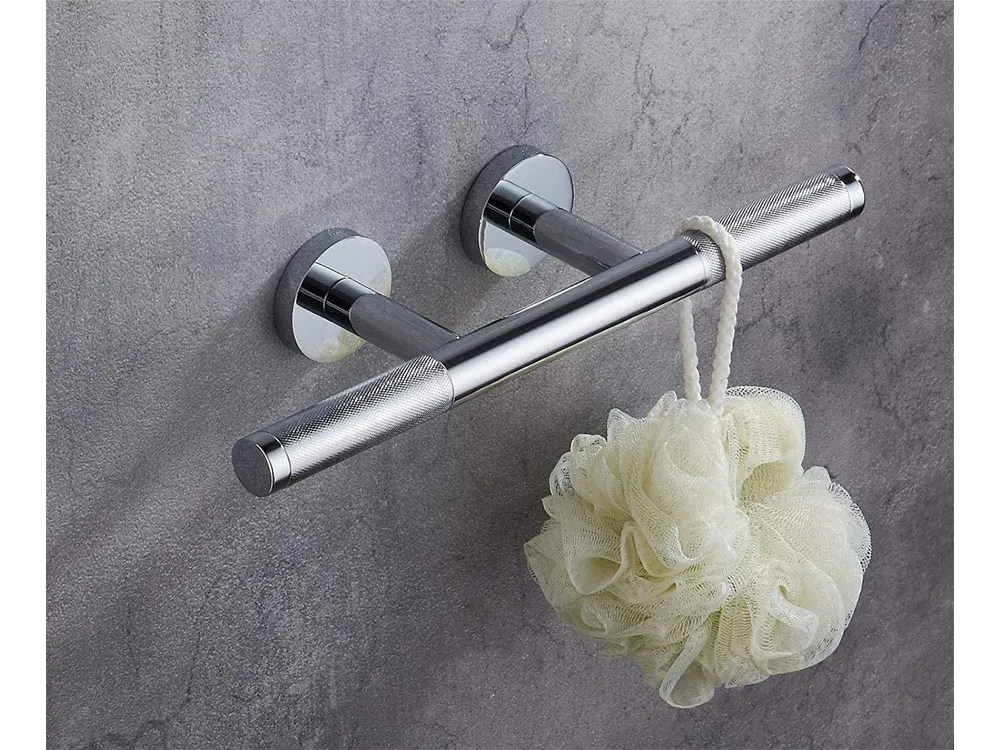 Chrome Shower Foot Rest 304 Stainless Steel Heavy Brass Hotel Bathroom