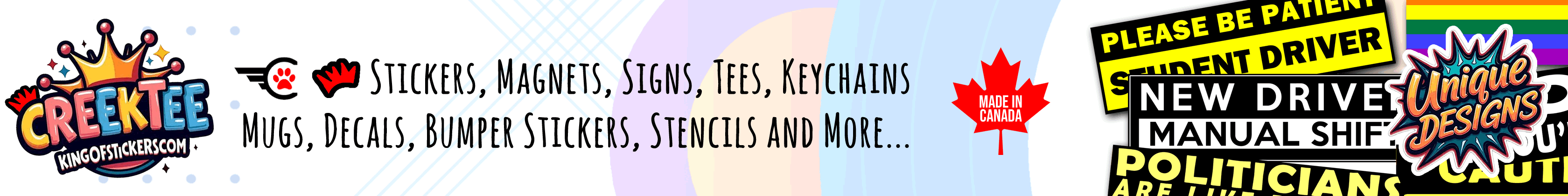 Custom Bumper stickers, vinyl decals, custom mugs and more