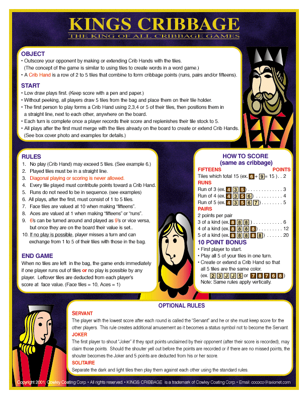 Printable Cribbage Rules - Printable Magic: Transforming Ideas into Reality
