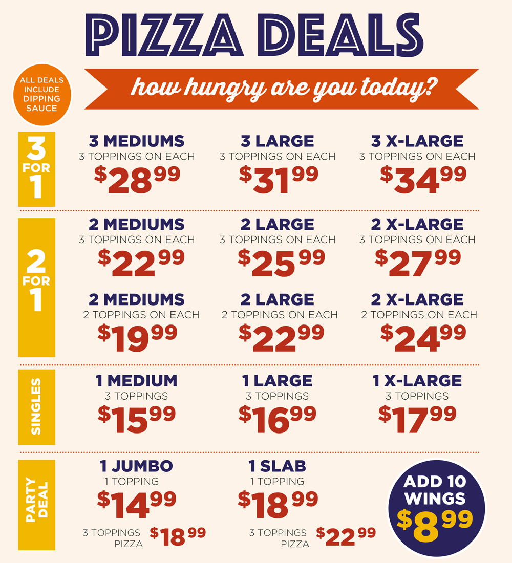 Kings Pizza and Wings Pizza Specials Pickup and Delivery in Hamilton