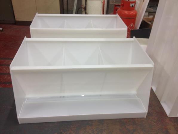 Duck feeder trough