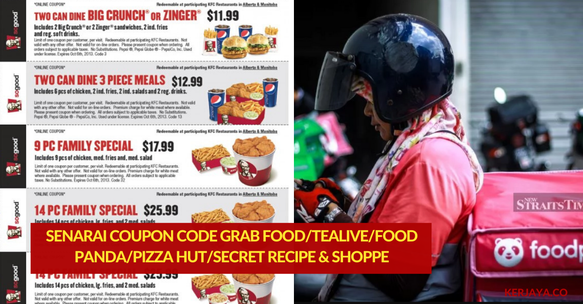 Senarai Coupon Code & Promo Code Food Delivery, Untuk Korang Yang Takut