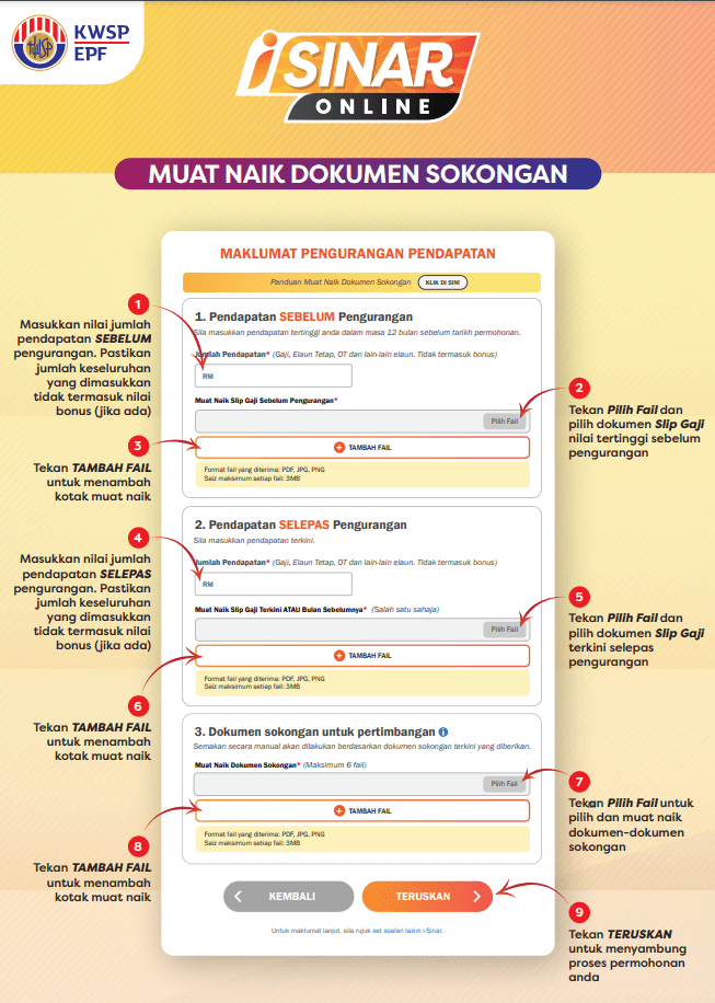 Semak Semula 3 Sebab Dokumen Sokongan Permohonan iSinar