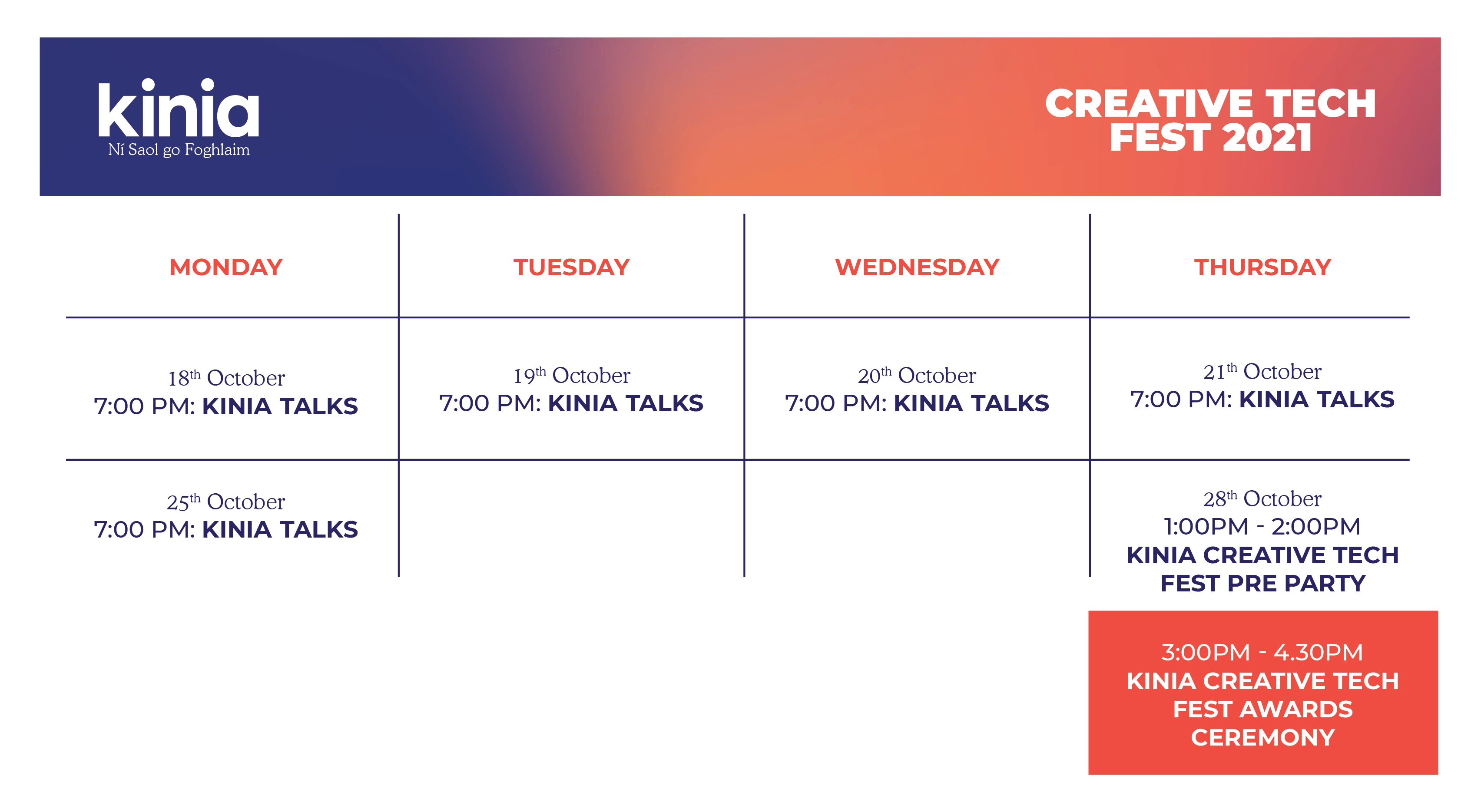 The Creative Tech Fest 2021 Kinia