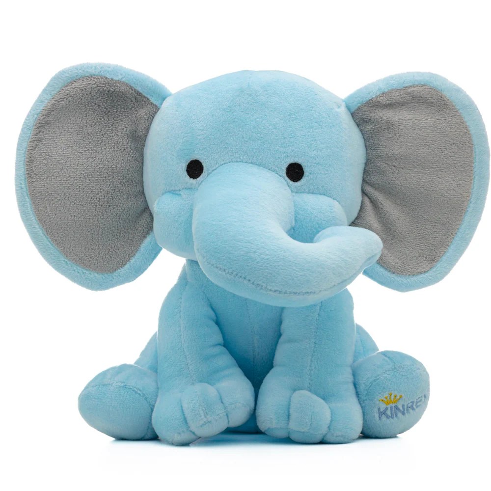 Blue Elephant Stuffed Animal Stuff Animal Plush Toy 9" KINREX LLC