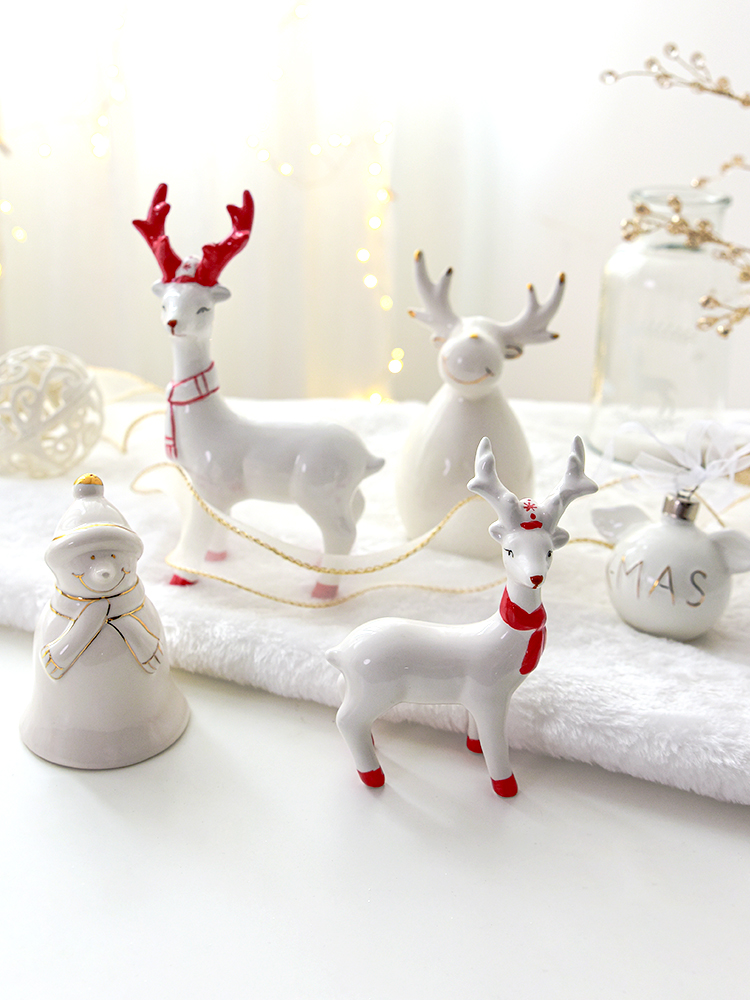 Tabletop Christmas Decorations Indoor Vintage Ceramic Christmas Santa