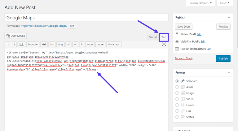 WordPress Google Maps Guide Embed With Or Without A Plugin