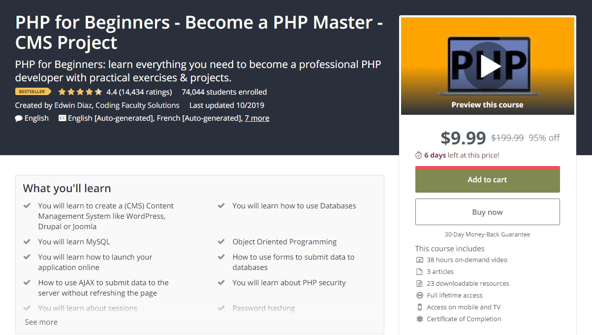 27 Best Tutorials to Learn PHP in 2021 (Free and Paid