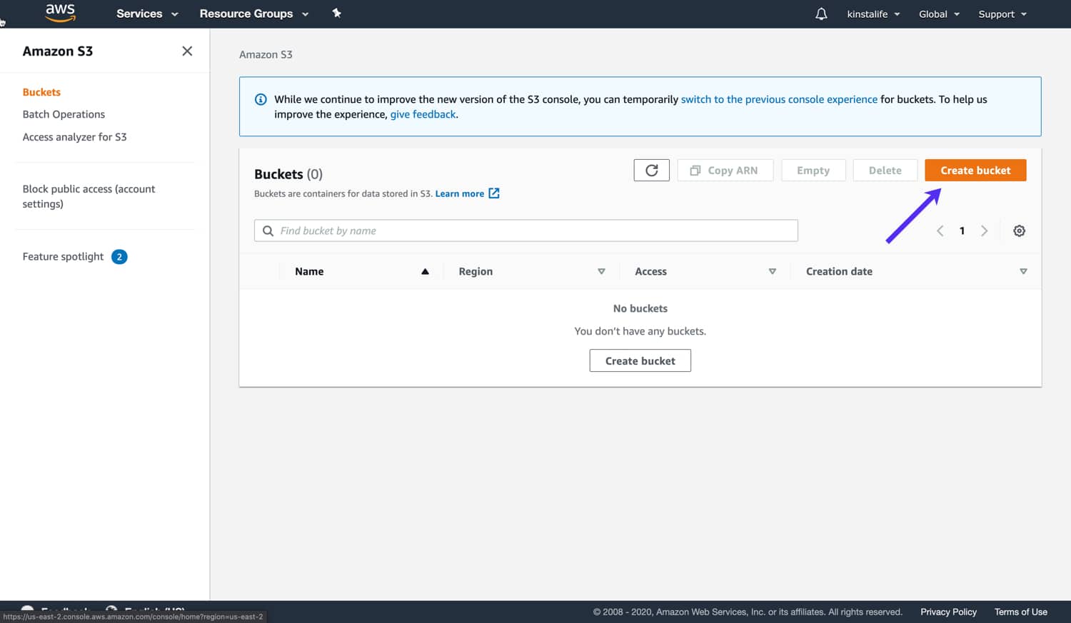 Como Configurar o Amazon S3 Bucket para Backups Externos