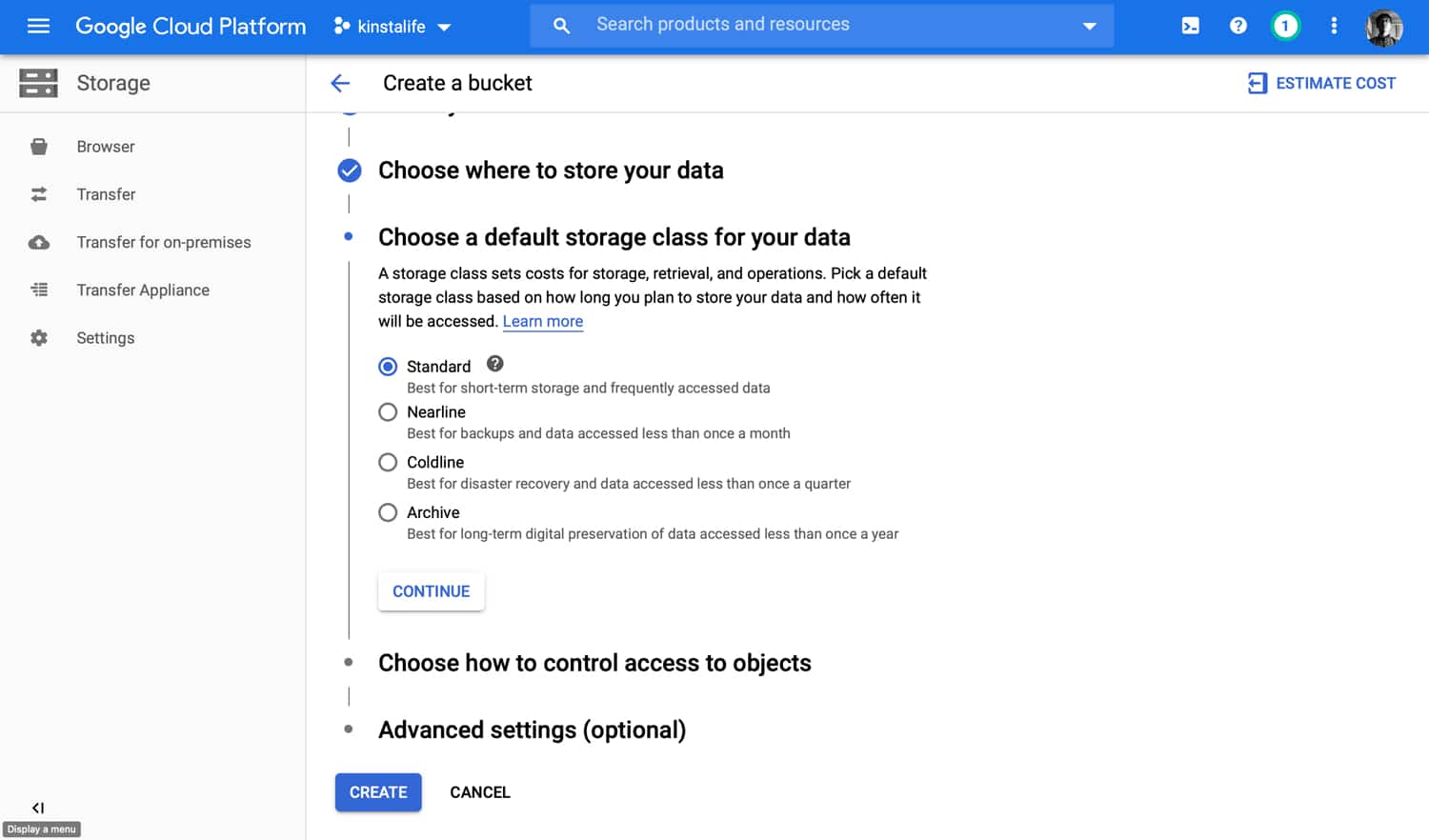 How To Set Up a Google Cloud Storage Bucket for External Backups