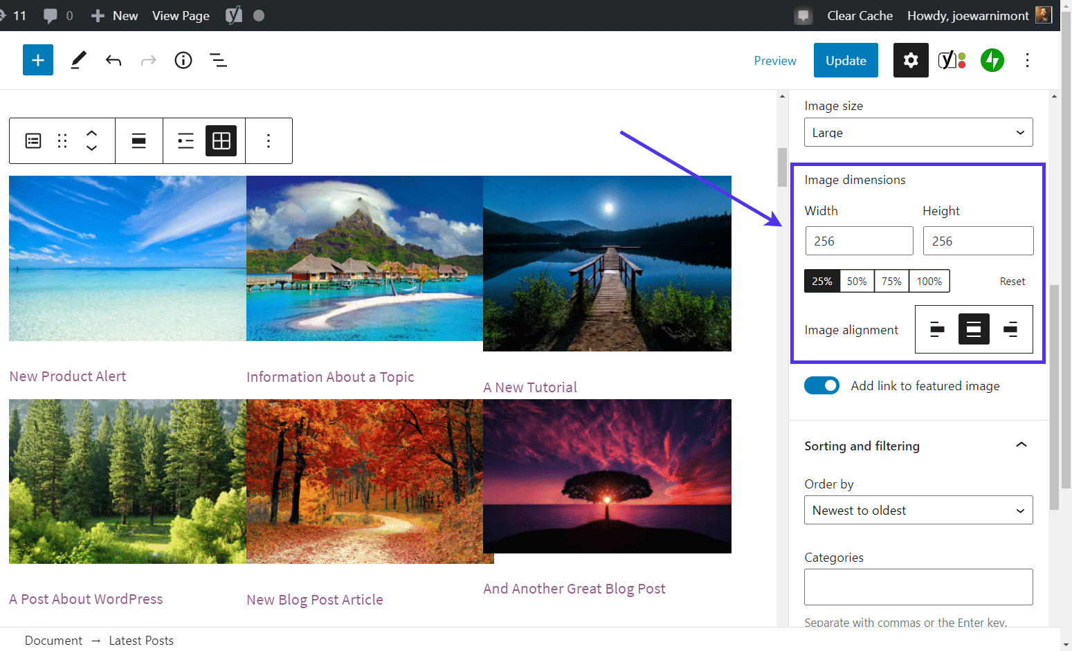 L'image mise en avant de WordPress ne s'affiche pas correctement (ou