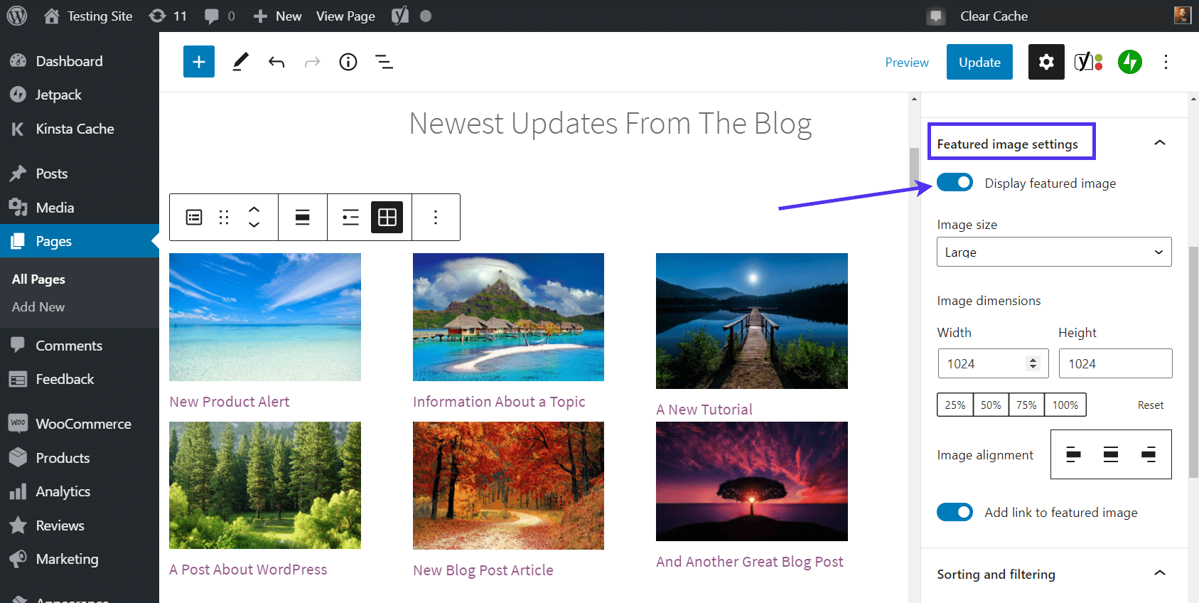 L'image mise en avant de WordPress ne s'affiche pas correctement (ou