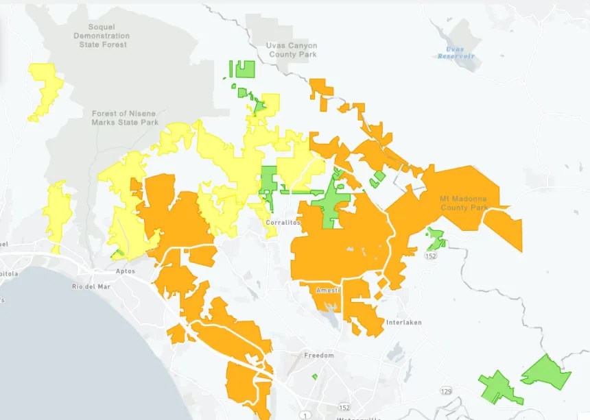 Power Outages in Santa Cruz County affecting over 3,000 residents KION546
