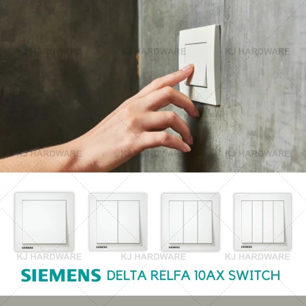 "SIEMENS" SWITCH 10AX 3 GANG 1 WAY (SIRIM)三连开关