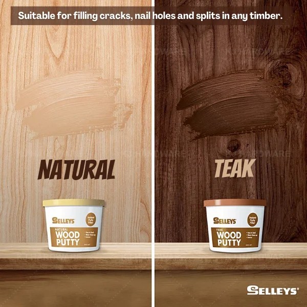 "SELLEYS" WOOD PUTTY (TEAK) 500GM补木膏