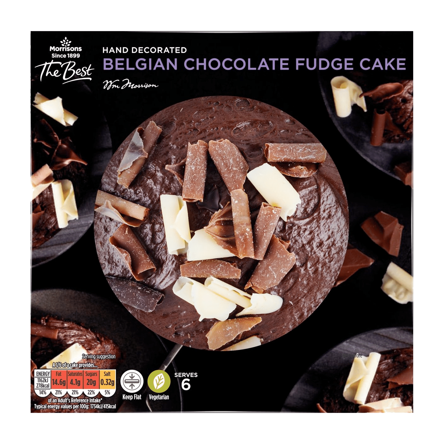 Morrisons The Best Hand Decorated Belgian Chocolate Fudge Cake Serves 6 Kiosco Van Van