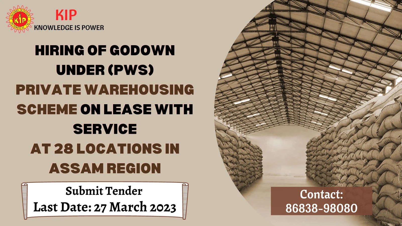 FCI Warehouse Tender Assam KIP Financial Consultancy Pvt Ltd