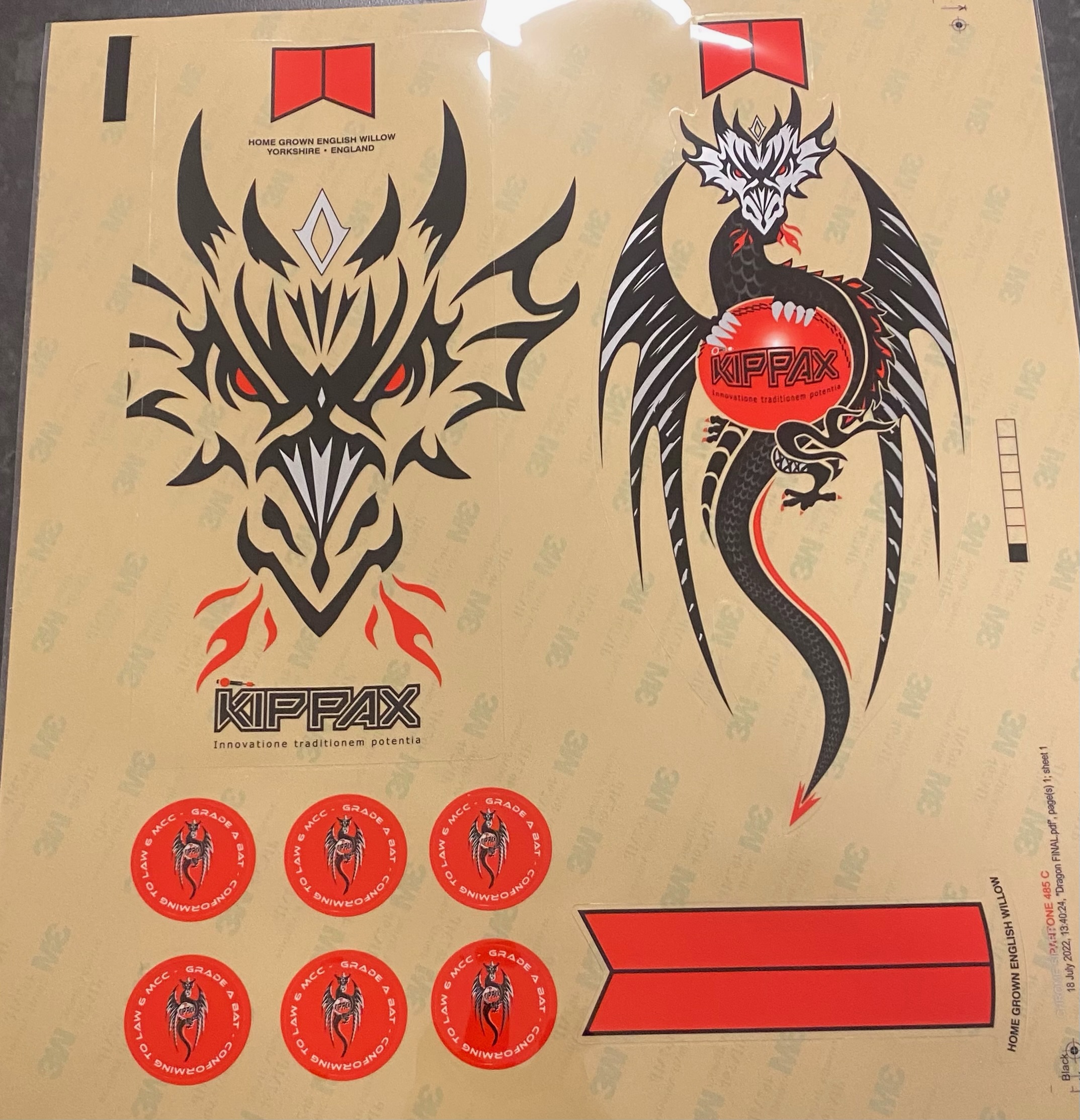 Cricket Bat Stickers Dragon Kippax Cricket Bats.