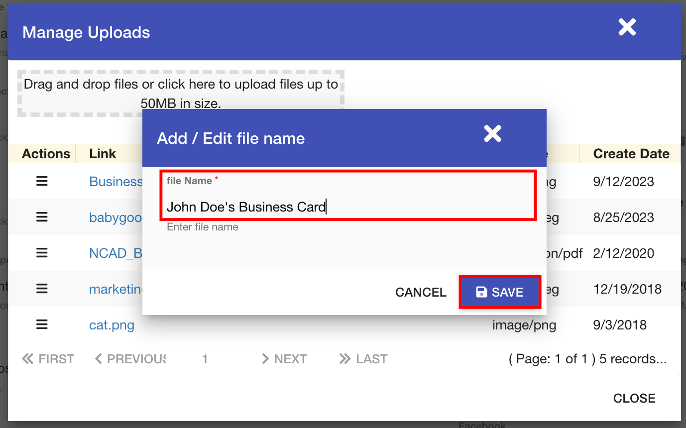 How do I relabel an attachment tied to a referral source record