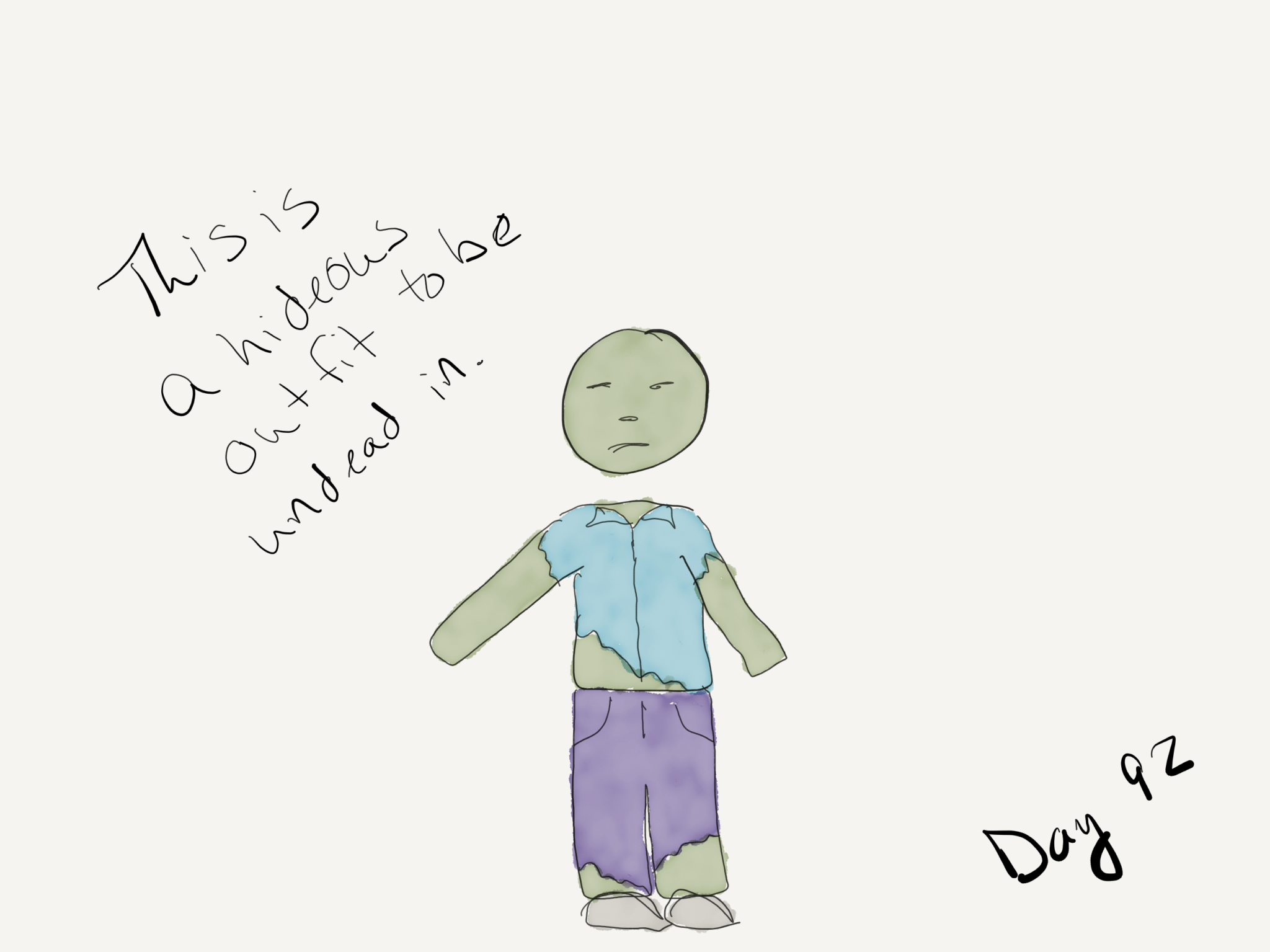 Day 92 Zombies can’t climb trees kirabug's idea files