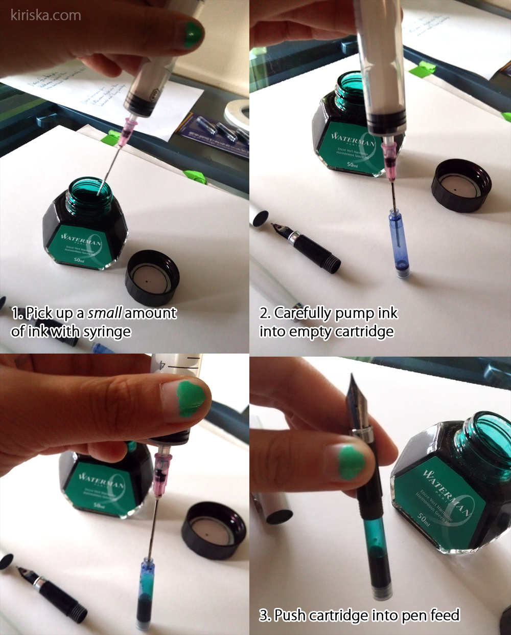 Refilling the Daiso fountain pen