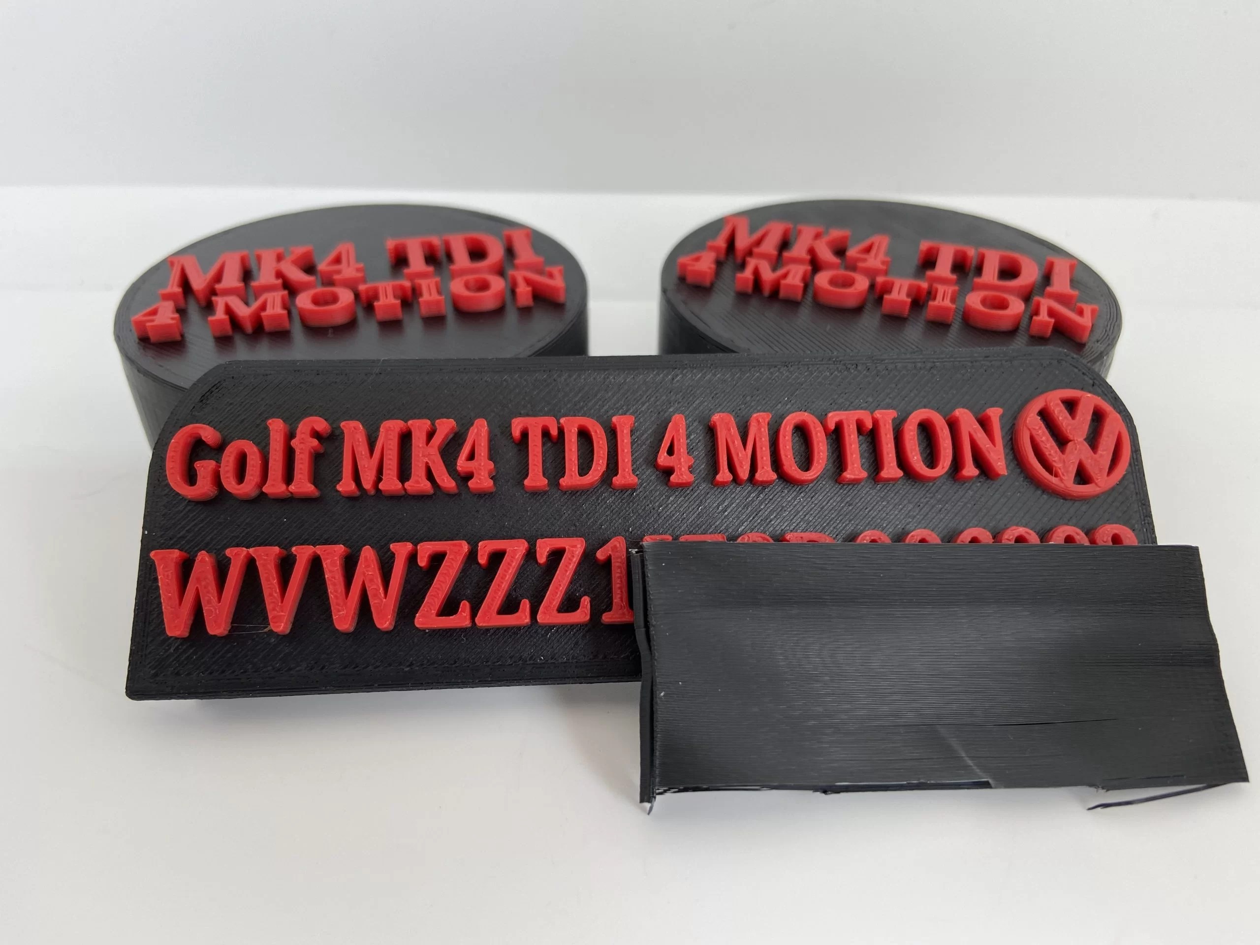 VW Jetta Vehicle Identification Number Plate (VIN) Kirkby Printed