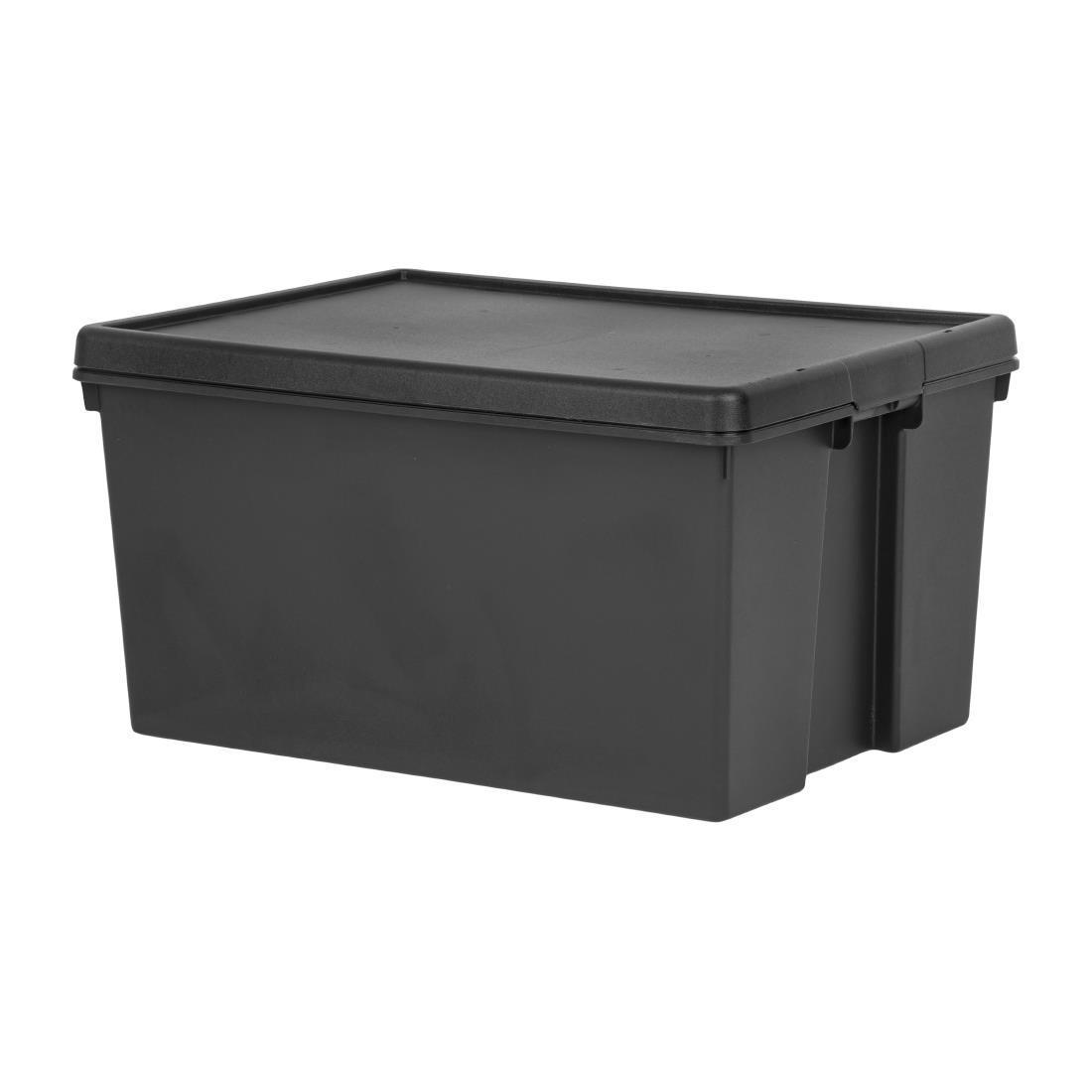 Wham Bam Recycled Storage Box & Lid Black 96Ltr Kirklands