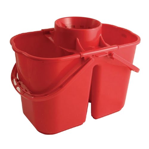 Jantex Colour Coded Twin Mop Buckets Red Kirklands