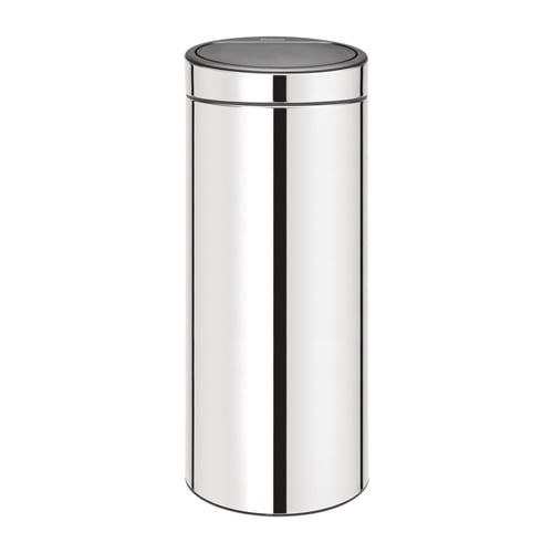 Brabantia Stainless Steel Touch Top Bullet Bin Silver 30Ltr Kirklands