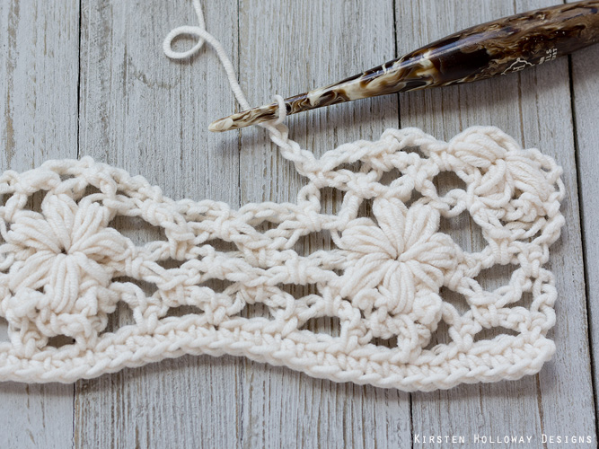 How to Crochet a Lace Scarf with Flowers Free Pattern and Tutorial