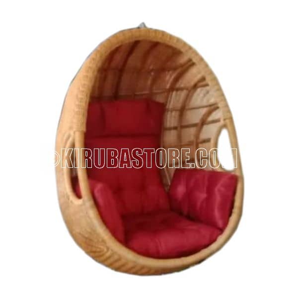 Cane Craft Indoor Outdoor Swing Chair With Red Cushion » Kiruba Store