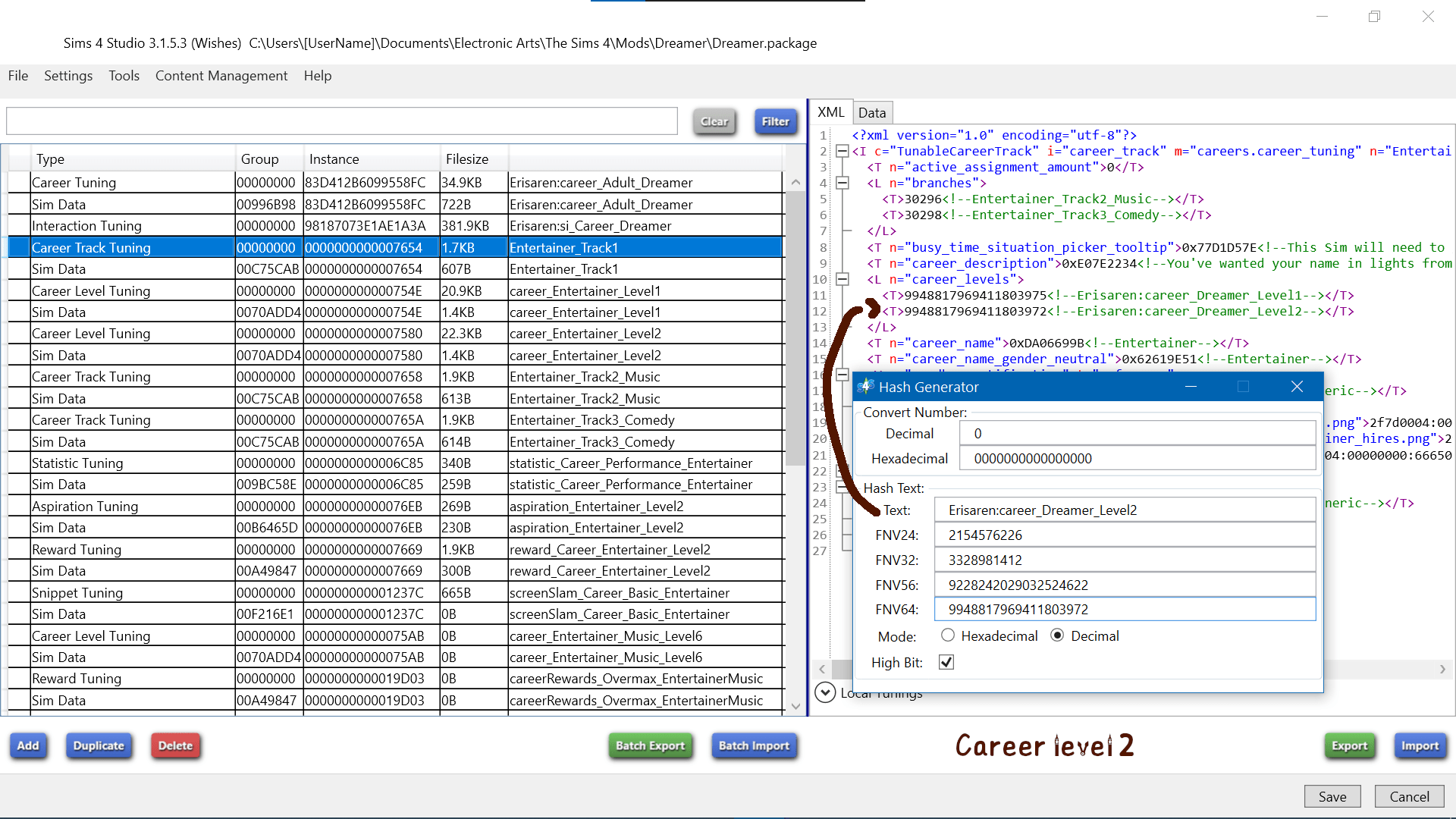 Mod to extract the xml from a package? Request & Find The.