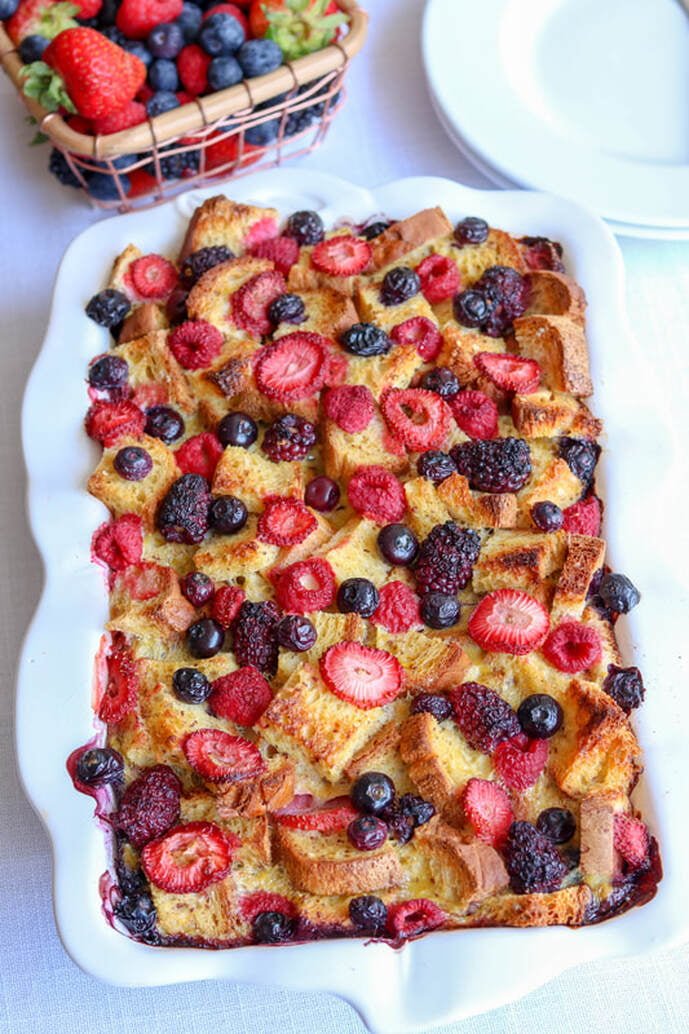 Mixed Berry Overnight French Toast Bake KISS in the Kitchen