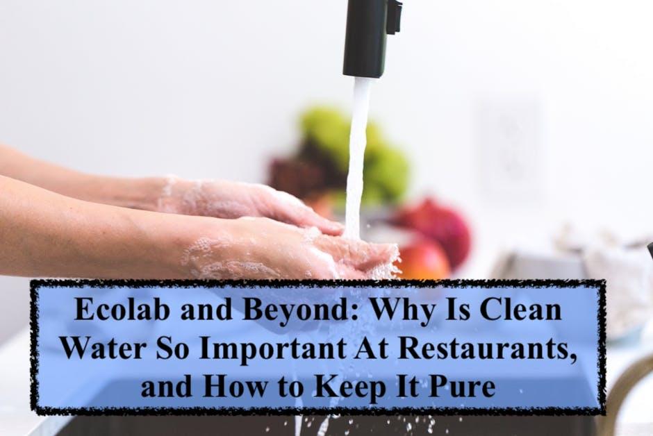 Ecolab and Beyond Why Is Clean Water So Important At Restaurants, and