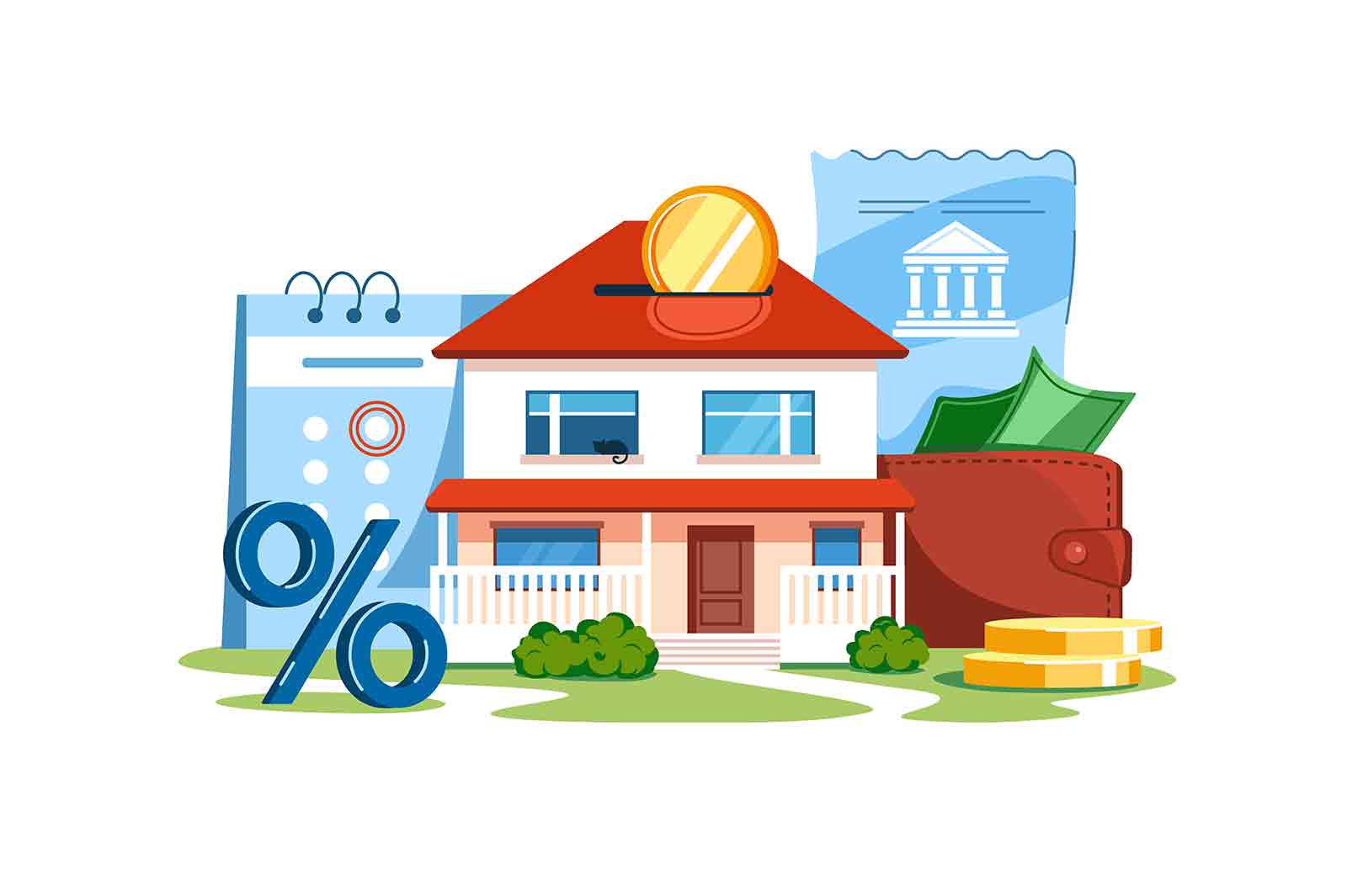 Mortgage house, credit for housing or housing finance