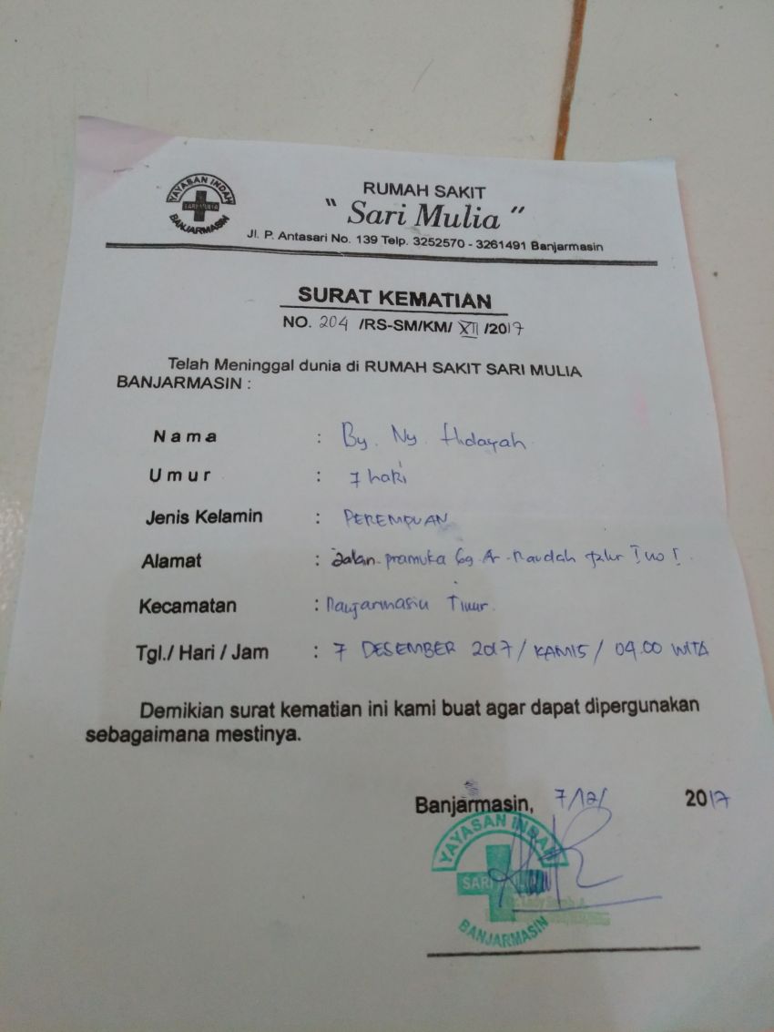 Surat Sakit Dari Dokter Banjarmasin