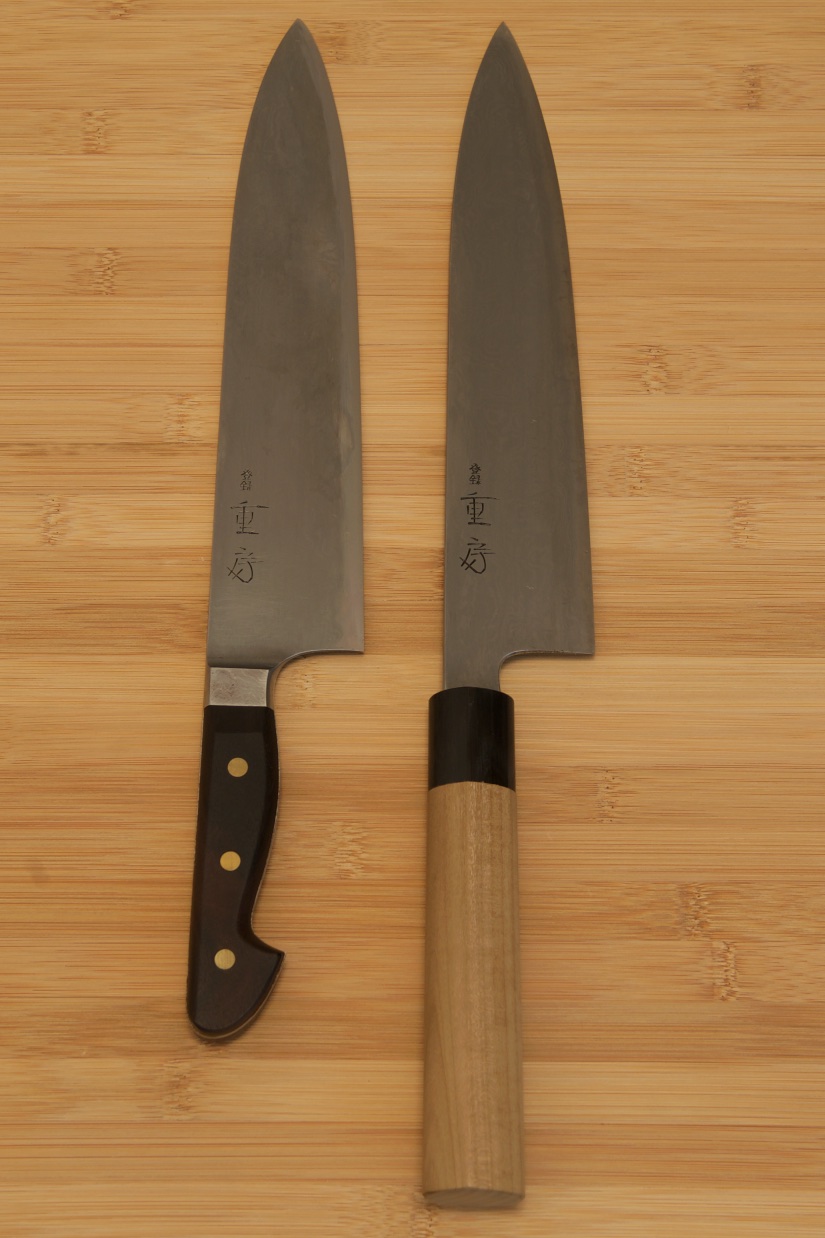 Comparision Wa & Yo Handle Kitaeji Gyuto, 240mm