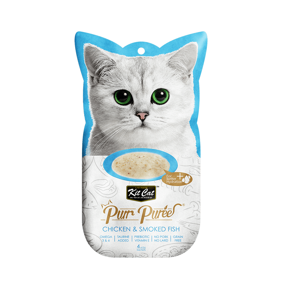 Kit Cat Purr Puree Chicken & Smoked Fish Kit Cat International Pte Ltd