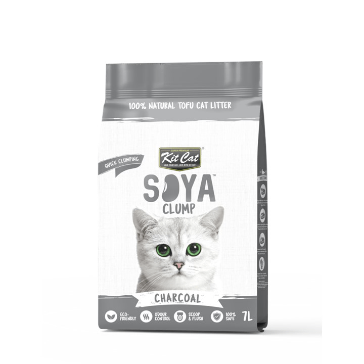 Kit Cat Soybean Litter Soya Clump Charcoal 7L Kit Cat International