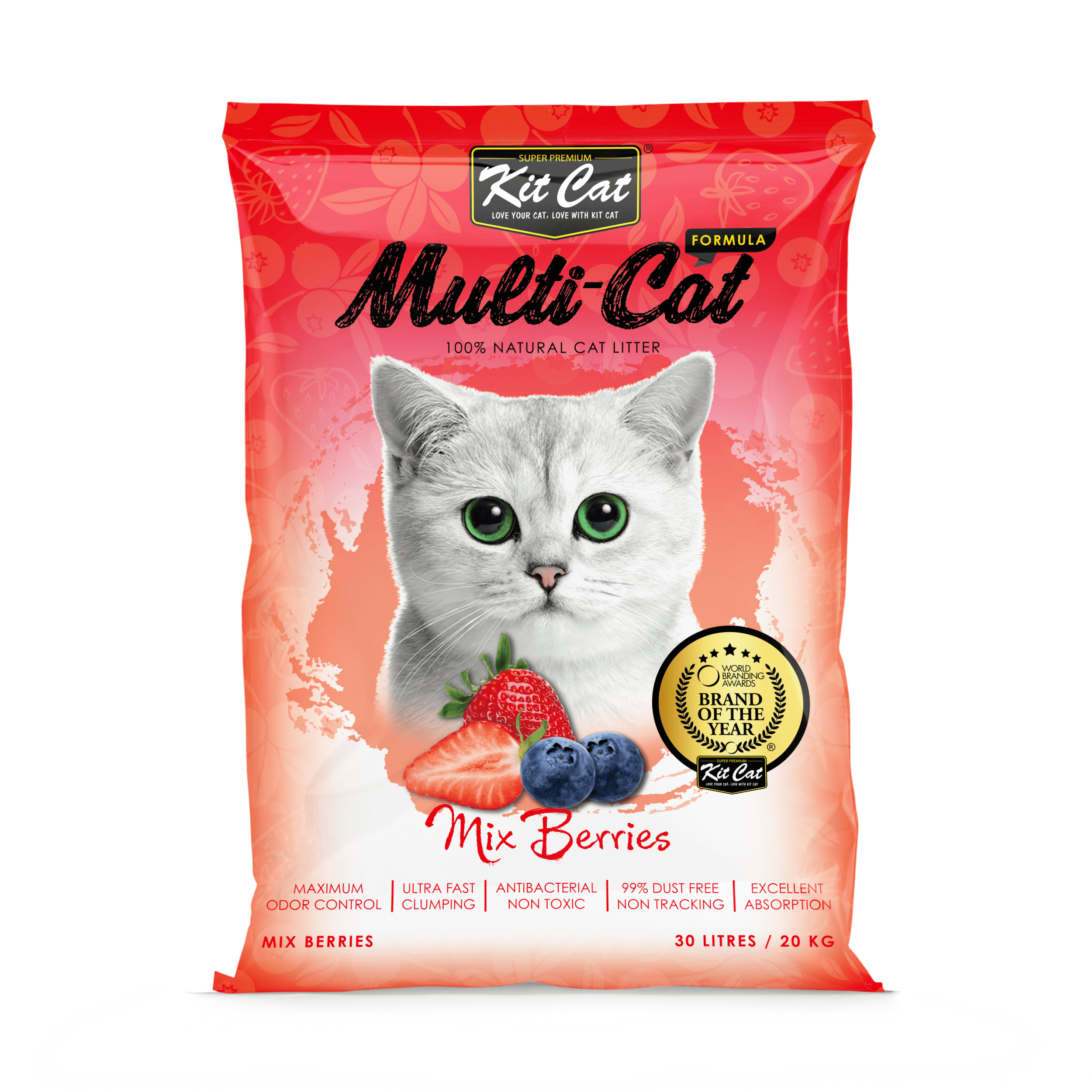 Kit Cat MultiCat Mix Berries Cat Litter Kit Cat International Pte Ltd