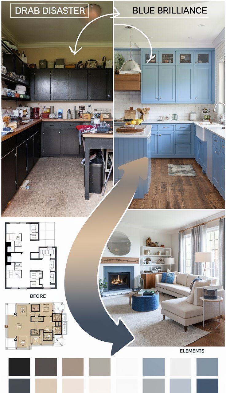 Blue Kitchen and Living Room Harmony KITCHEN GENIUS