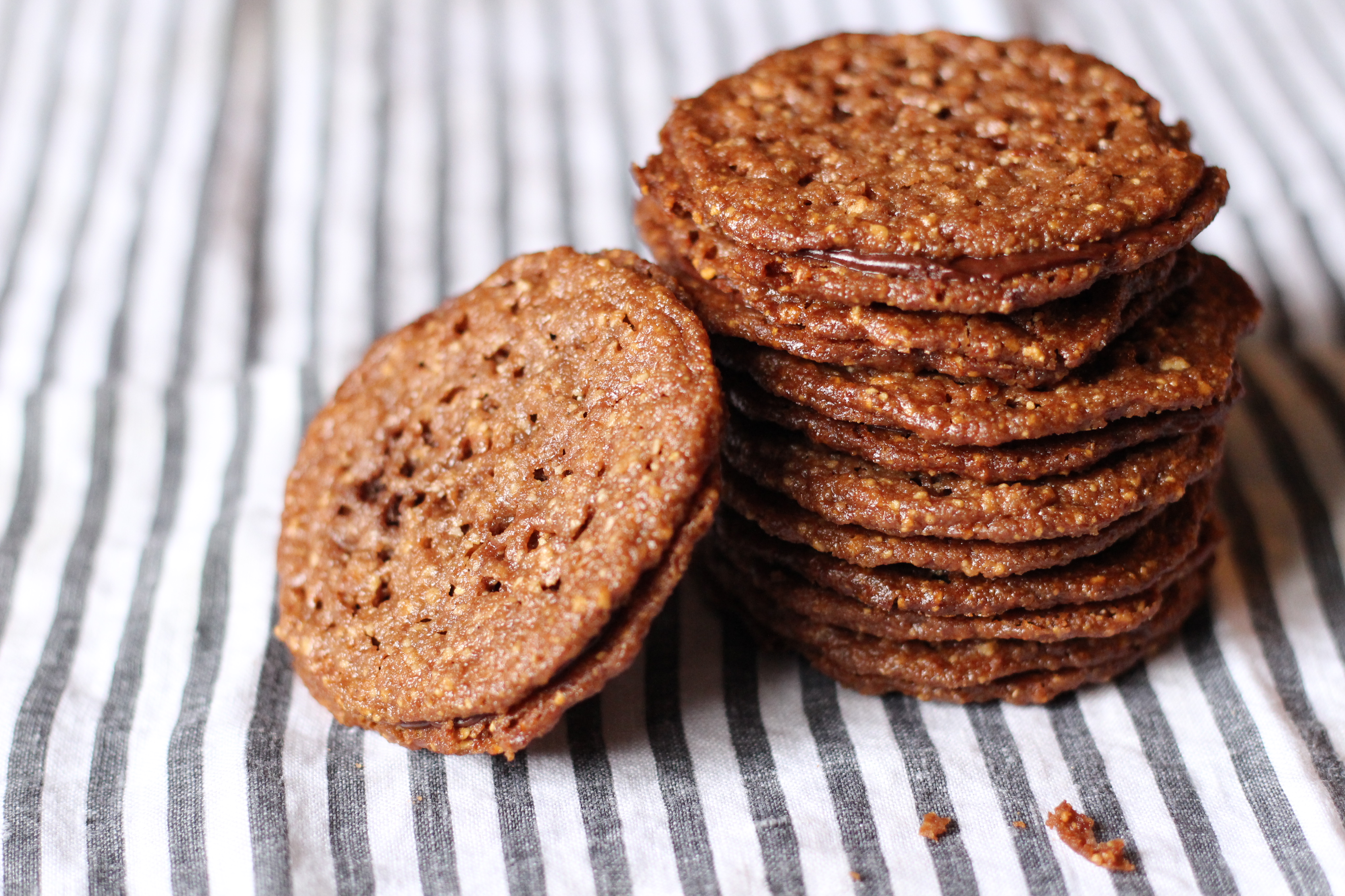 Almond Lace Cookies with Earl Grey Ganache