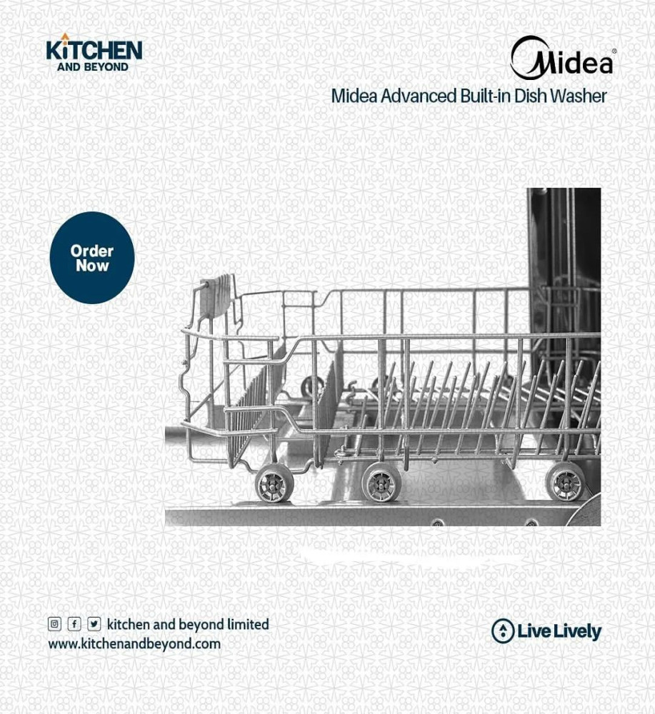 Midea 12 Plates Builtin Dishwasher & HYGIENIC RINSING Kitchen And Beyond