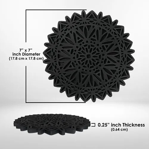 Set of 3 Decorative Silicone Trivet Mats KITCHENATICS Kitchen