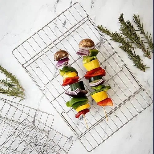 4Tier Stackable 15″ x 10″ inch Cooling Rack for Baking, Cooking