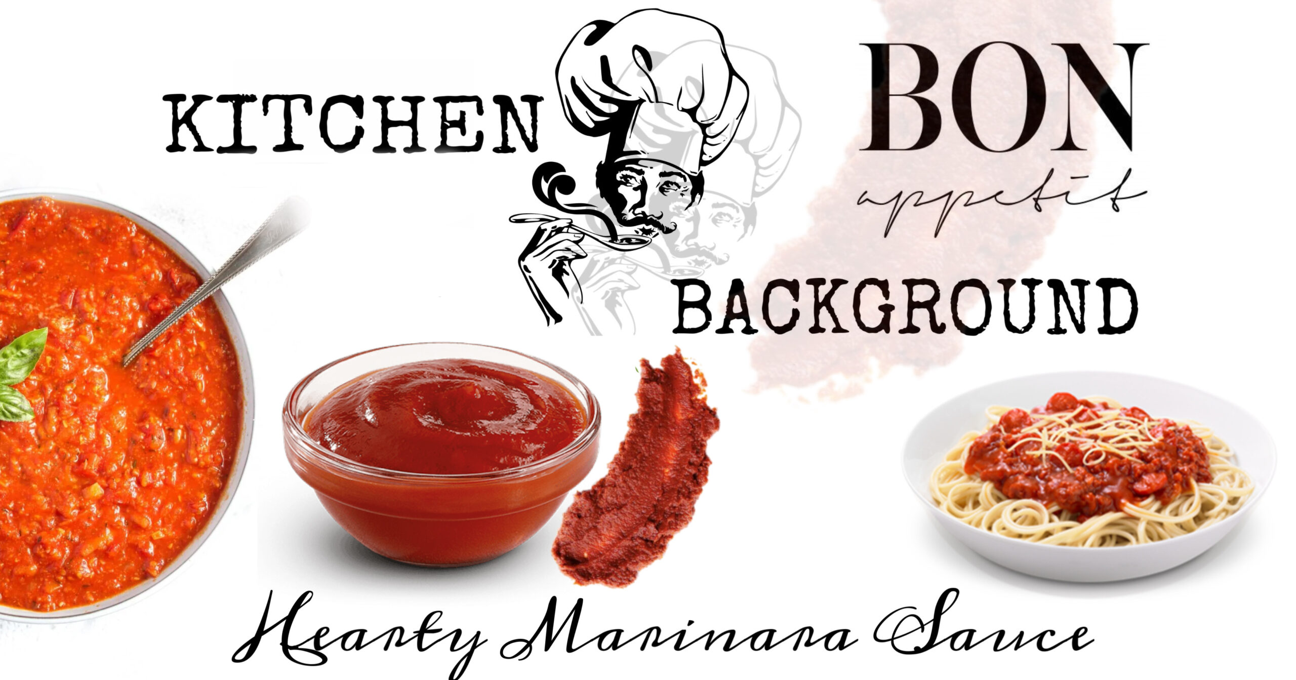 Hearty Marinara Sauce kitchen background