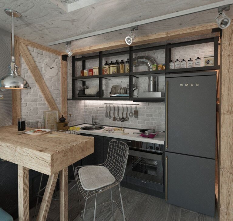 Loft style kitchen design 100 photo ideas kitchen background