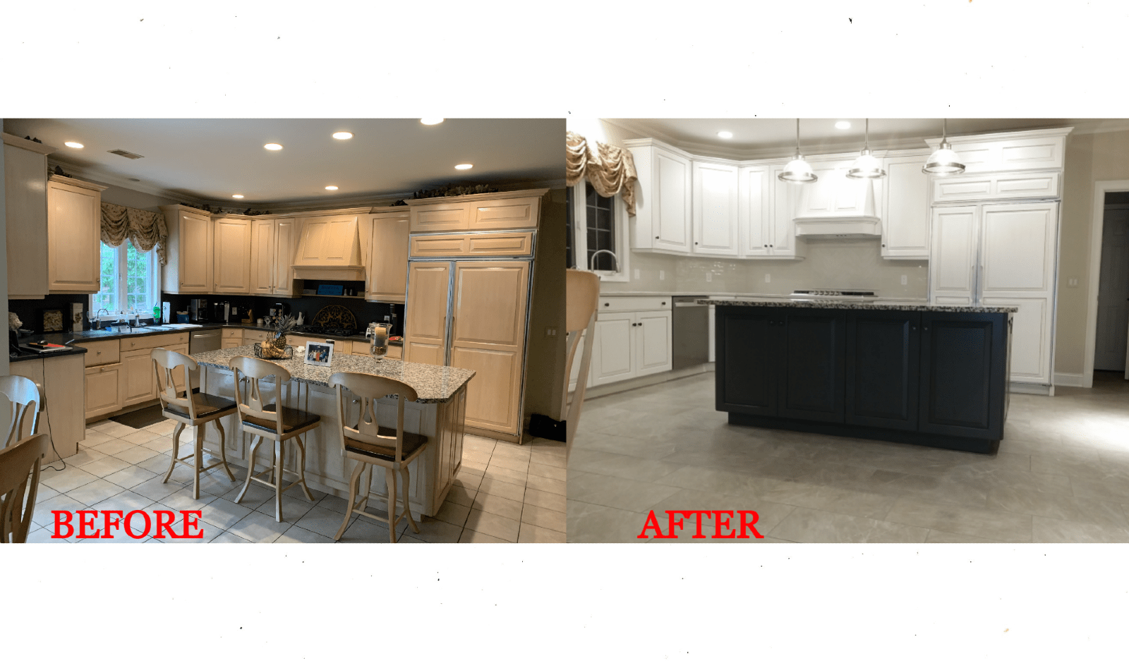 Kitchen Painting Before And After kitchen Refinishing